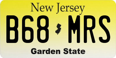NJ license plate B68MRS