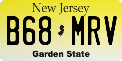 NJ license plate B68MRV