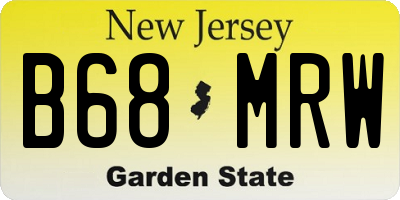 NJ license plate B68MRW