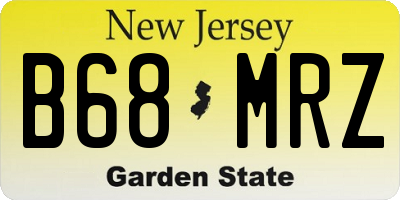 NJ license plate B68MRZ