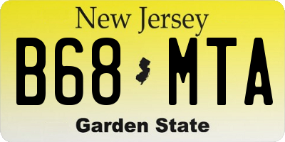 NJ license plate B68MTA