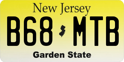 NJ license plate B68MTB