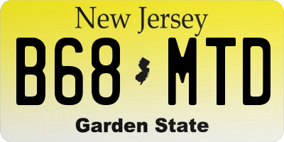 NJ license plate B68MTD