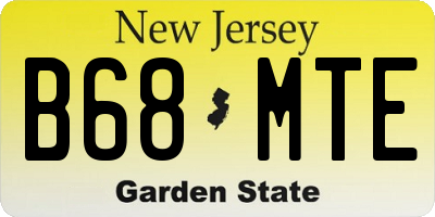 NJ license plate B68MTE
