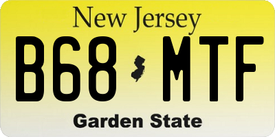 NJ license plate B68MTF