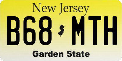 NJ license plate B68MTH