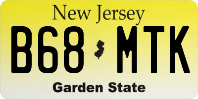 NJ license plate B68MTK