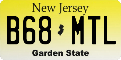 NJ license plate B68MTL
