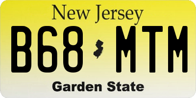 NJ license plate B68MTM