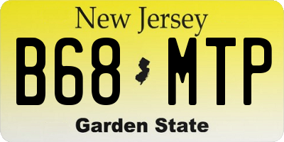 NJ license plate B68MTP