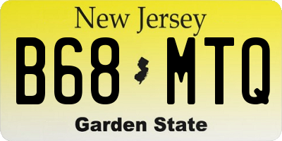 NJ license plate B68MTQ