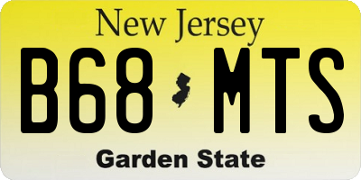 NJ license plate B68MTS