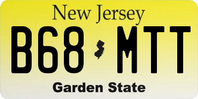 NJ license plate B68MTT