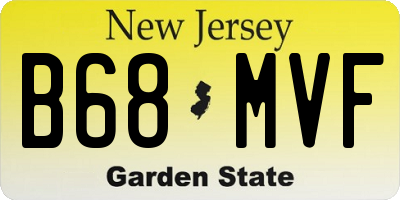 NJ license plate B68MVF