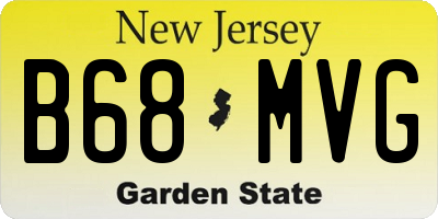 NJ license plate B68MVG
