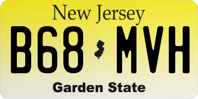 NJ license plate B68MVH