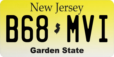 NJ license plate B68MVI