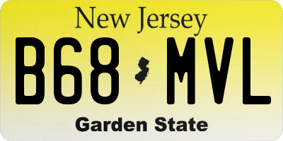 NJ license plate B68MVL