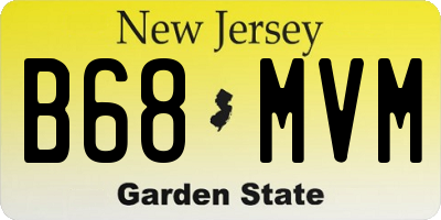 NJ license plate B68MVM