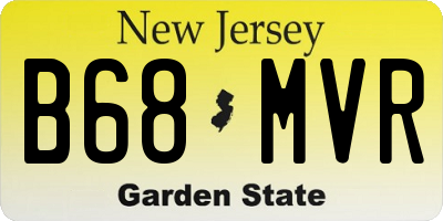 NJ license plate B68MVR