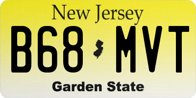 NJ license plate B68MVT