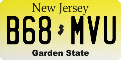 NJ license plate B68MVU