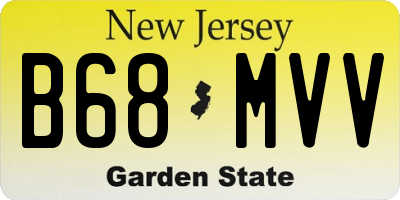 NJ license plate B68MVV