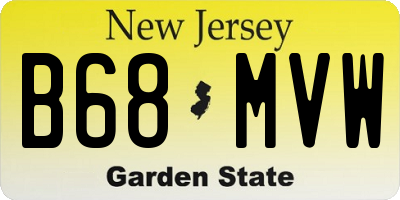 NJ license plate B68MVW