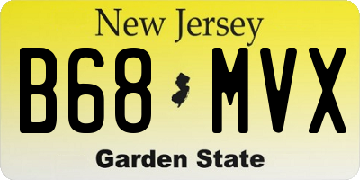NJ license plate B68MVX