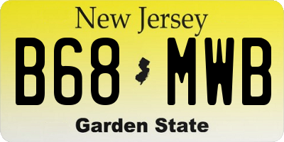 NJ license plate B68MWB
