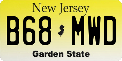 NJ license plate B68MWD