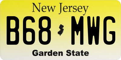 NJ license plate B68MWG