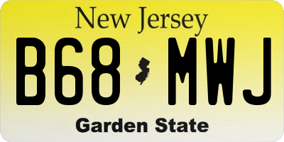 NJ license plate B68MWJ