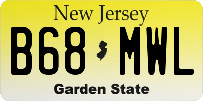 NJ license plate B68MWL