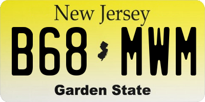 NJ license plate B68MWM
