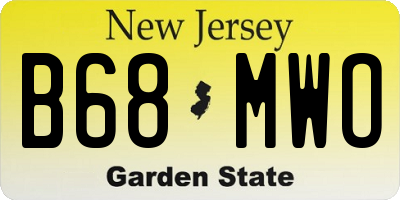 NJ license plate B68MWO