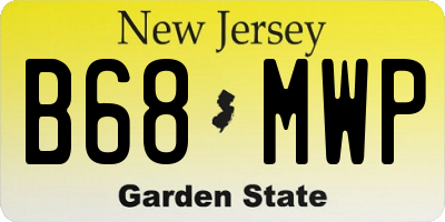 NJ license plate B68MWP