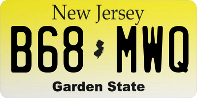 NJ license plate B68MWQ