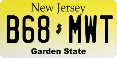 NJ license plate B68MWT