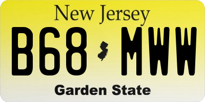 NJ license plate B68MWW
