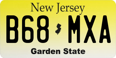 NJ license plate B68MXA