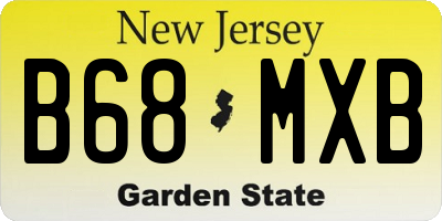 NJ license plate B68MXB