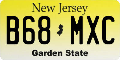 NJ license plate B68MXC