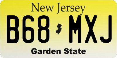 NJ license plate B68MXJ