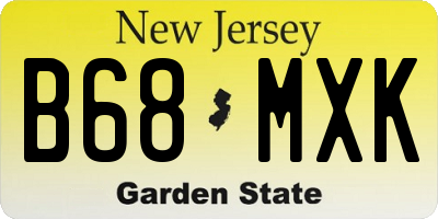 NJ license plate B68MXK