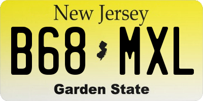 NJ license plate B68MXL