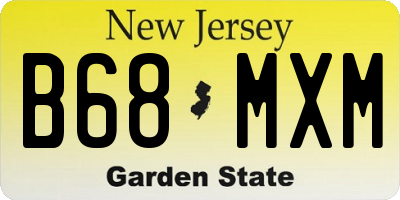 NJ license plate B68MXM