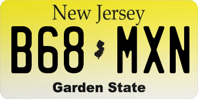 NJ license plate B68MXN