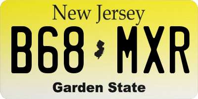 NJ license plate B68MXR