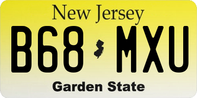 NJ license plate B68MXU